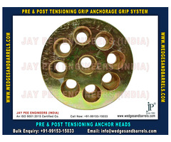 Post Tensioning wedges and barrels, pre stressed anchor grip system, anchor heads plates manufacture