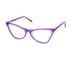 Purple Full Rim Cat-Eye Classic Eyeglasses – Stylish Acetate Frame for Women