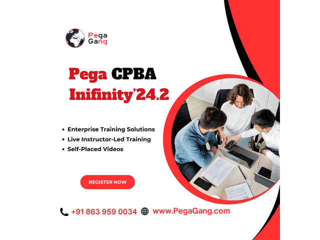 Pega CPBA Infinity'24 Online Training By IT Experts – PegaGang