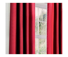 Curtains - Deep red, long drop